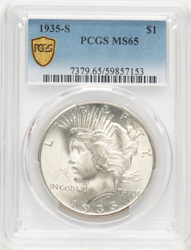 1935-S Peace Dollar PCGS MS65 (778883014). Third Image