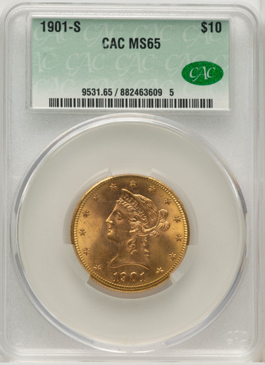 1901-S $10 Liberty Eagle CACG MS65 (777410071). Third Image