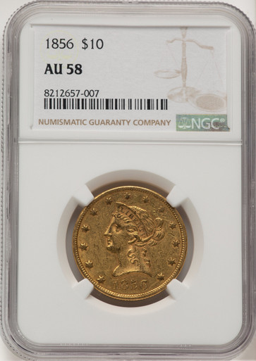 1856 $10 Liberty Eagle NGC AU58. Third Image