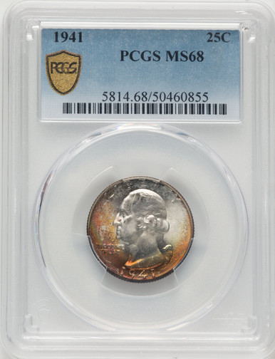 1941 25C Washington Quarter PCGS MS68. Third Image