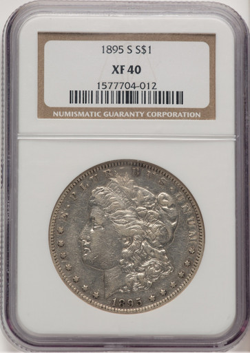 1895-S Morgan Dollar NGC XF40. Third Image