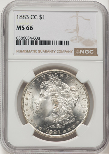 1883-CC Morgan Dollar NGC MS66 (521164022). Third Image