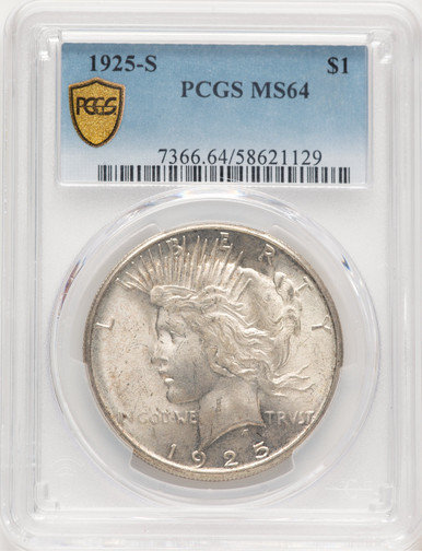 1925-S Peace Dollar PCGS MS64 (507435009). Third image.