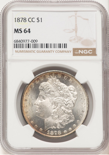 1878-CC Morgan Dollar NGC MS64 (507439005). Third image.