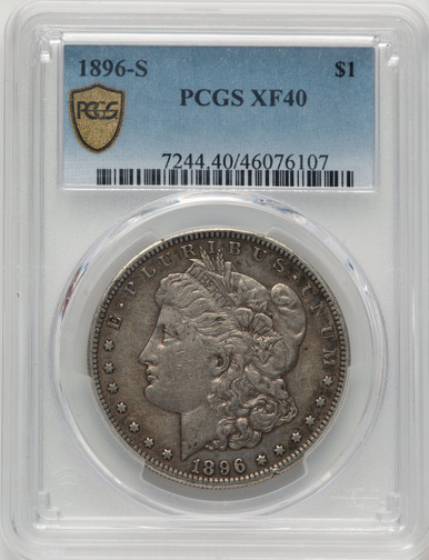 1896-S Morgan Dollar PCGS XF40. Third Image