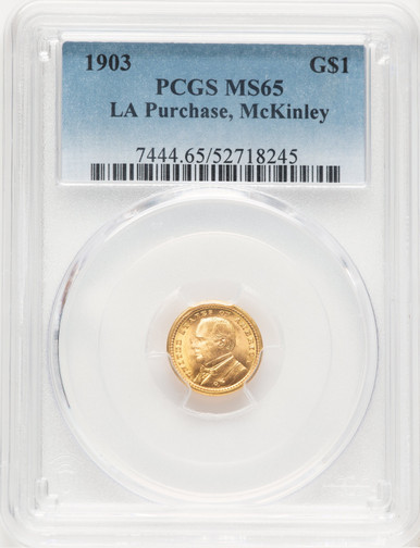 1903 G$1 MCKIN Commemorative Gold PCGS MS65 (779288022). Third image.