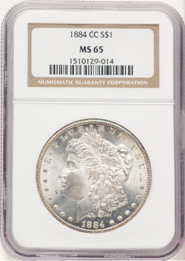 1884-CC Morgan Dollar NGC MS65. Third Image