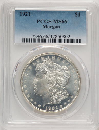 1921 Morgan Morgan Dollar PCGS MS66 (521316007). Third image.