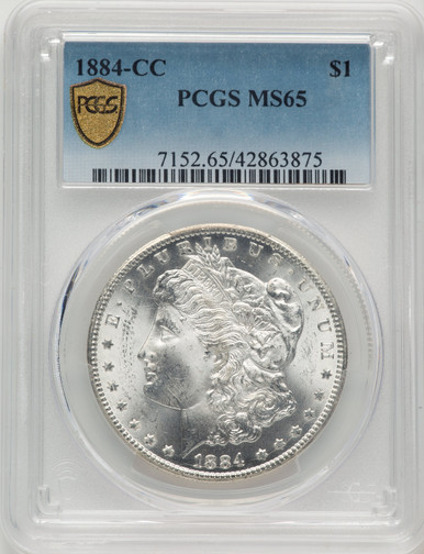 1884-CC Morgan Dollar PCGS MS65 (777410137). Third Image