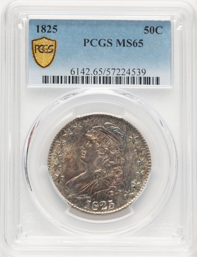 1825 50C Bust Half Dollar PCGS MS65. Third image.