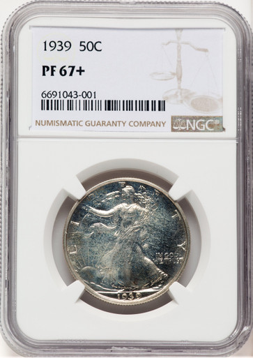 1939 50C Proof Walking Liberty Half Dollar NGC PR67+ (779406013). Third image.
