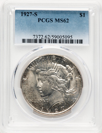 1927-S Peace Dollar PCGS MS62. Third image.