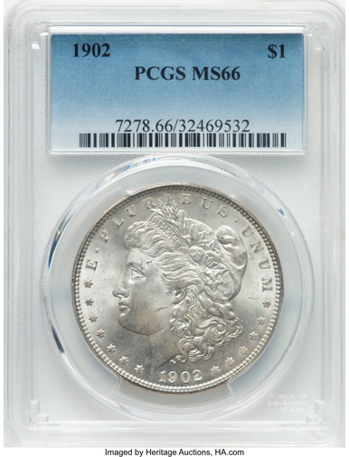 1902 Morgan Dollar PCGS MS66 (779778019). Third image.