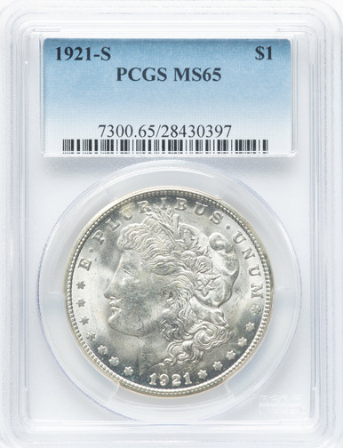 1921-S Morgan Dollar PCGS MS65 (779778021). Third image.