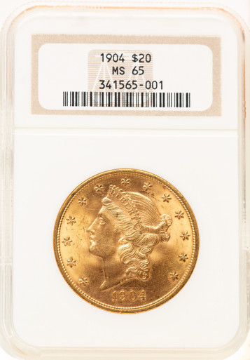 1904 $20 Liberty Liberty Double Eagle NGC MS65 (781392064). Third Image