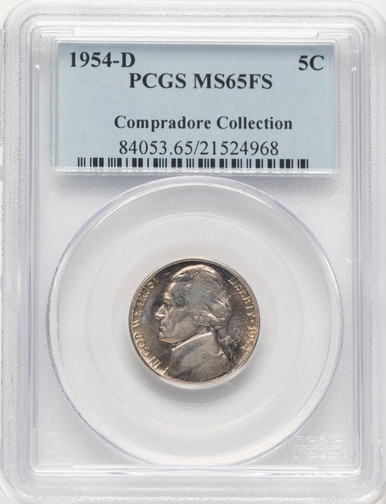 1954-D 5C FS Jefferson Nickel PCGS MS65 - LCR Coin