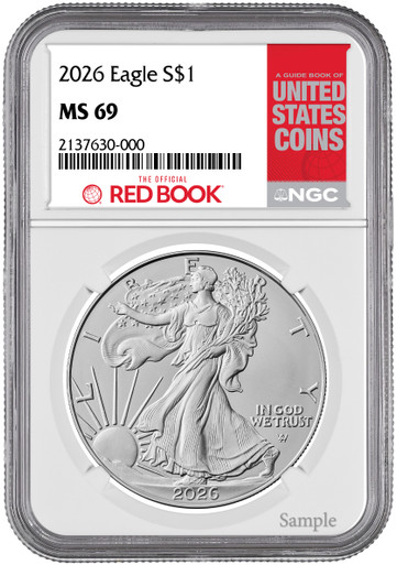 2026 American Silver Eagle Red Book NGC MS69 | LCR Coin