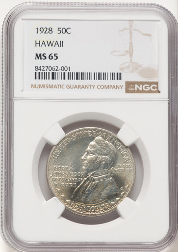 1928 50C Hawaiian Commemorative Silver NGC MS65 - LCR Coin