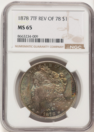 1878 7TF Reverse of 1878 Morgan Dollar NGC MS65 - LCR Coin