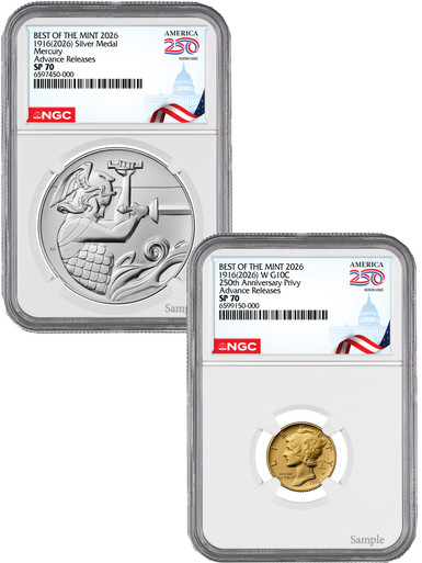 2026-W (P) Mercury Gold Silver Set AR NGC SP70 | LCR Coin