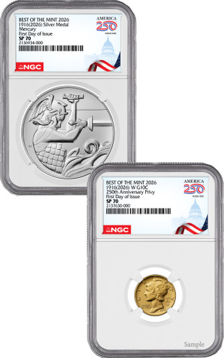 2026-W (P) Mercury Gold Silver Set FDI NGC SP70 | LCR Coin
