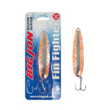 The Fin Fighter is a 4-1/4 inch by 1 inch trolling spoon that is a proven tournament winner!
The "Double Orange Crush" is a Silver and Orange Crush color pattern.