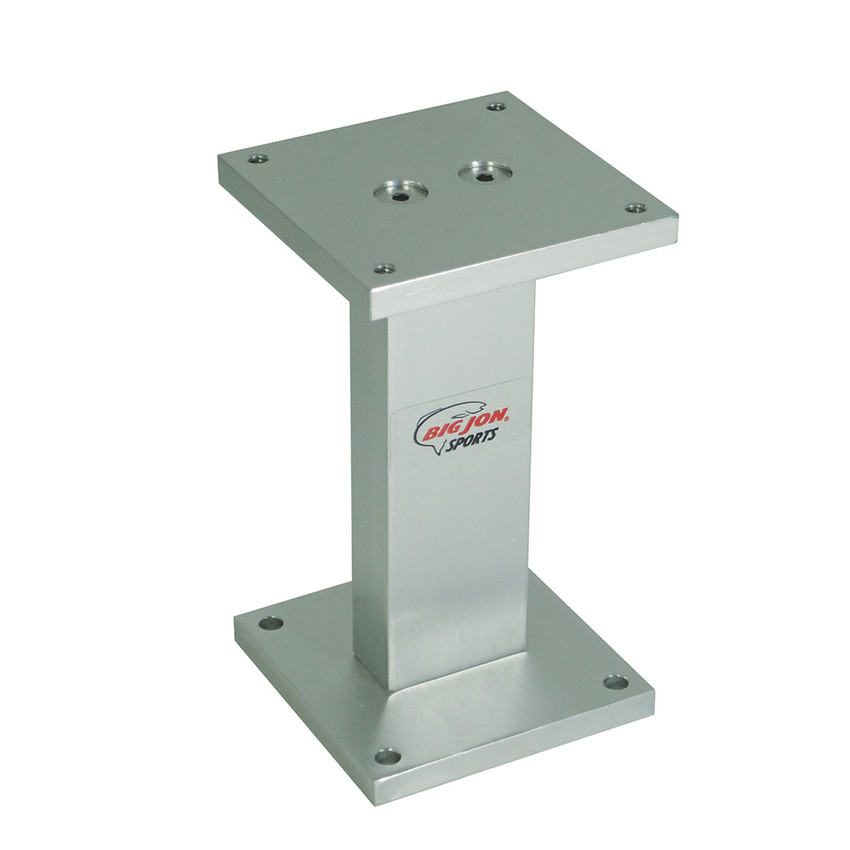 If you need to add height from your mounting surface to get the right location for your downriggers or rod holders, Big Jon's 6 inch "Pedestal Mounting Base" is an easy way to mount any Big Jon product that has a 4 in. x 4 in. base.