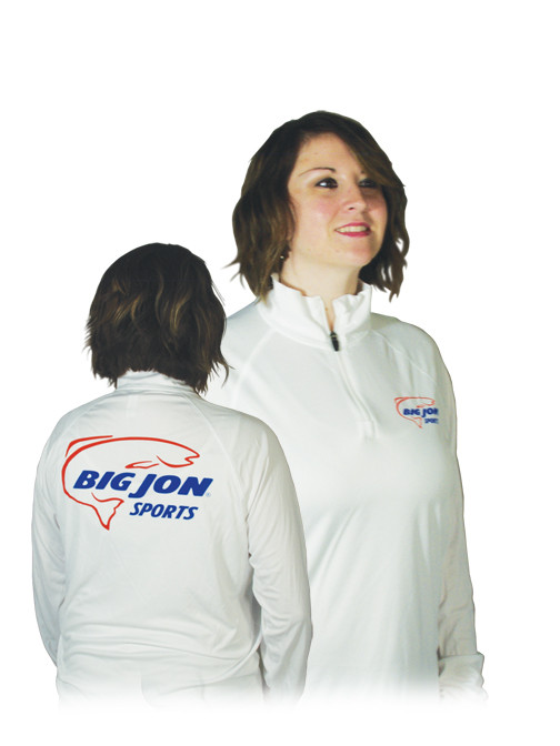 White Long Sleeve 1/4 Zip