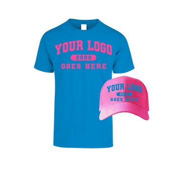 Combo C1201 Hot Pink / Turquoise Tee