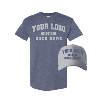 Combo C1201 Heather Grey / Heather Navy Tee