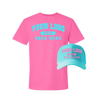 Combo C1201 Aqua / Neon Pink Tee