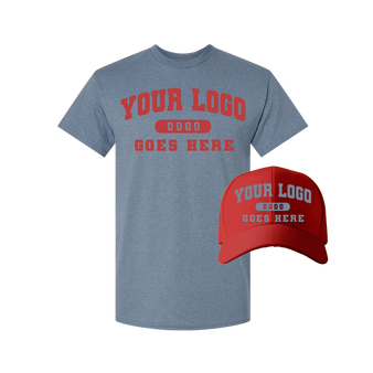 Combo C1201 Red / Heather Indigo Blue Tee