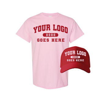 Combo GJK004 Red / Lt. Pink Tee