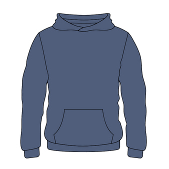 Adult Solid Hoodie Blue Grey