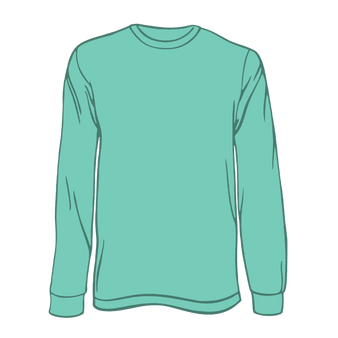 Adult Solid Long Sleeve Chalky Mint (LS-100)