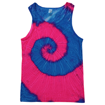 Tie-Dye Tank Top Blue Bubblegum -TD-TT