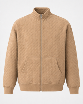 Diamond Jacket Full Zipper Toasted Coconut