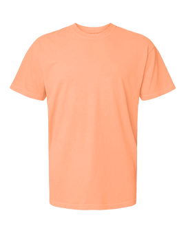 Adult Garment Dye T-shirt Neon Cantaloupe (GDT-100)
