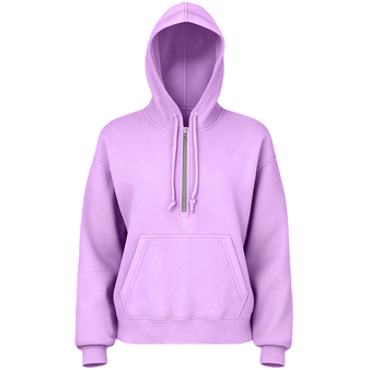 Women's Garment Dye Quarter Zip Neon Violet (GDWQZ-100)