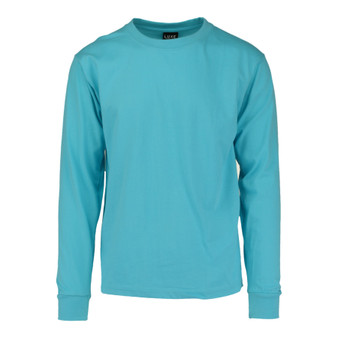 Youth Solid Long Sleeve Lagoon Blue LS-200