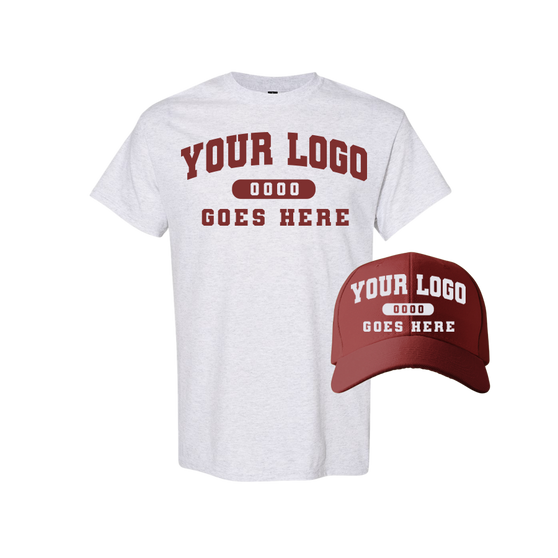 Combo GJK004 Burgundy / Ash Grey Tee