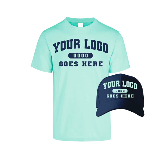 Combo GJK004 Navy / Aqua Tee