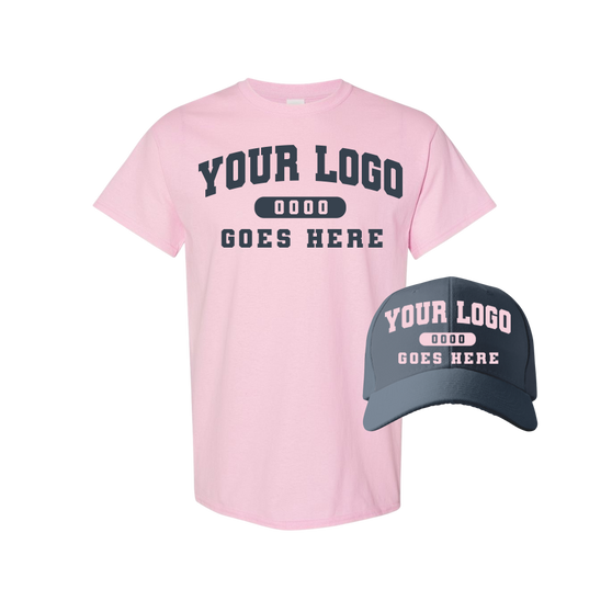 Combo GJK004 Dk. Grey / Lt. Pink Tee