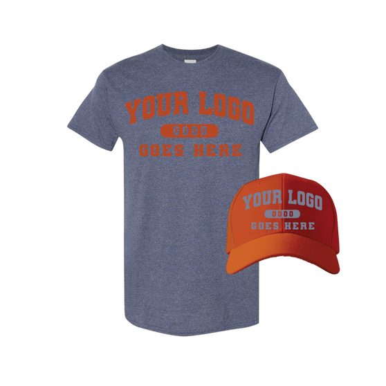 Combo GJK004 Orange / Heather Navy Tee