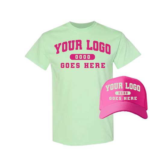 Combo GJK004 Hot Pink / Mint Green Tee