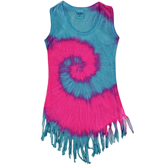 Youth Fringe Dress Pink Sea (3000Y)