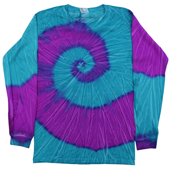 Adult Long Sleeve Tie-Dye T-shirt Violet Sea (TD-LS)