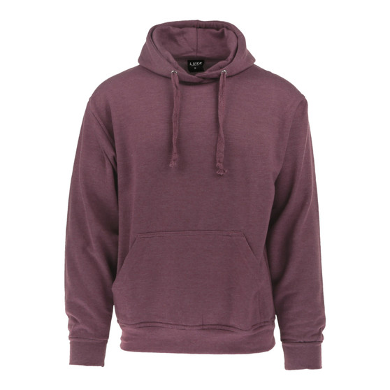 Adult Solid Hoodie Heather Maroon