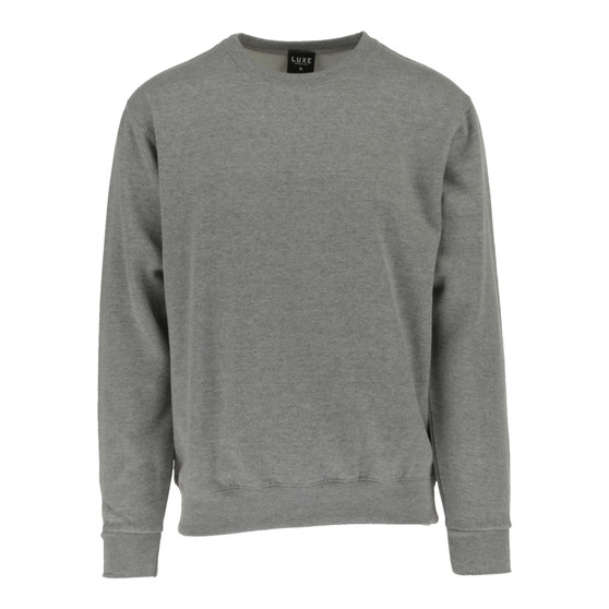 Adult Solid Crewneck Heather Graphite CN-100
