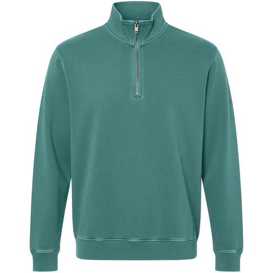 Adult Garment Dye Quarter Zip Emerald (GDQZ-100)